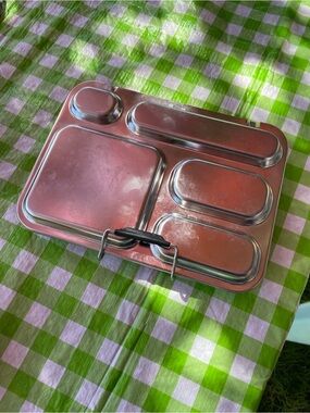 Pair of Stainless Steel Compartment Lunchbox with Secure Latch (Core, Rover)